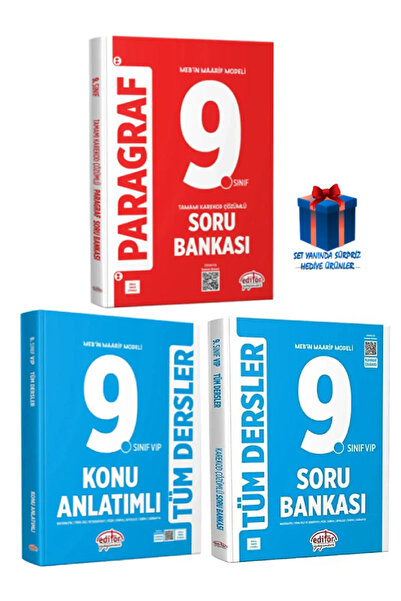 Editör Yayınevi MEB Maarif Modeli 9. Sınıf Paragraf Soru Bankası+Tüm Dersler ...