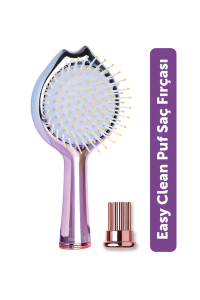 PROCO Beauty Premium Easy Clean Brush Saç Fırçası - Temizleme Aparatlı, Masaj...