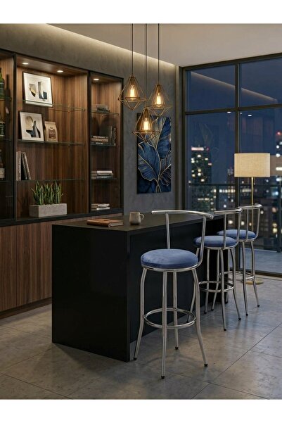 aldagelsin Sırtlı Dekoratif Bar Tabure