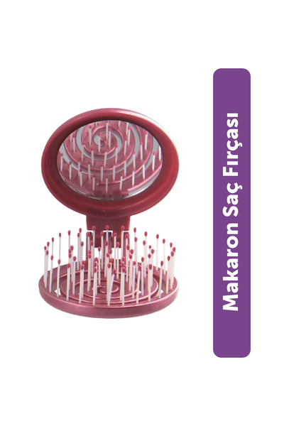 PROCO Beauty Makaron Metallic Hair Brush - 3D Flexible, Mirrored, Purse Size ...