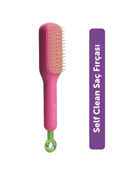 Pro SelfCleanBrush - Saç Açma Tarama Masaj Fırçası- Kendini Temizleyen Saç Fırçası