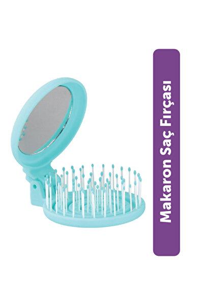 PROCO Beauty Makaron Saç Fırçası - 3D Esnek, Aynalı, Çanta Boy - Compact Deta...