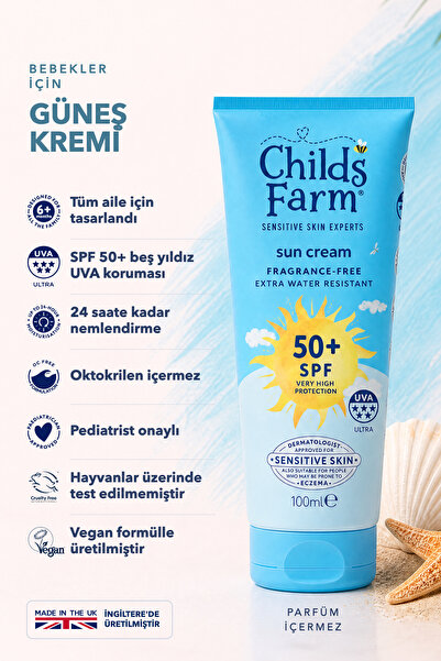 Childs Farm Baby Sunscreen Spf 50+ 100 ml – Fragrance-Free