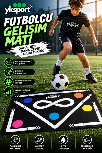 alfapazar e-ticaret Orijinal Kaymaz Futbol Antrenman Matı Ve Eğitim Seti Top ...