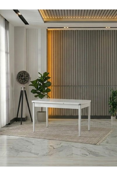 JoyMassa BEYAZ MDF 80 X 130 AÇILABİLİR MUTFAK MASASI