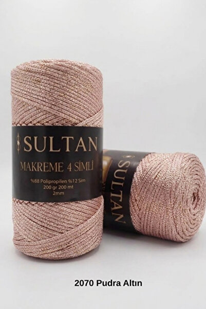 hobi dünyası evim 1 Adet Makreme 4 Simli İp 200 Gram 200 Metre 2 mm Çanta Cüz...