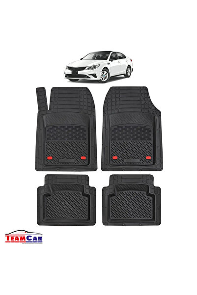 TEAMCAR Car Mats Tray Type Compatible with Kia Optima IV (20152020) Black Dur...