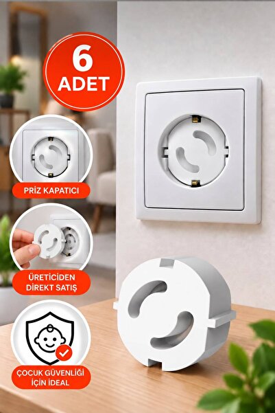 wappa 6 Adet Priz Kapağı, Priz Koruyucu, Priz Kapatıcı