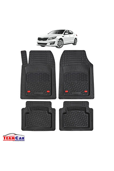 TEAMCAR Car Mats Tray Type Compatible Kia Optima III (20102015) Black Durable...