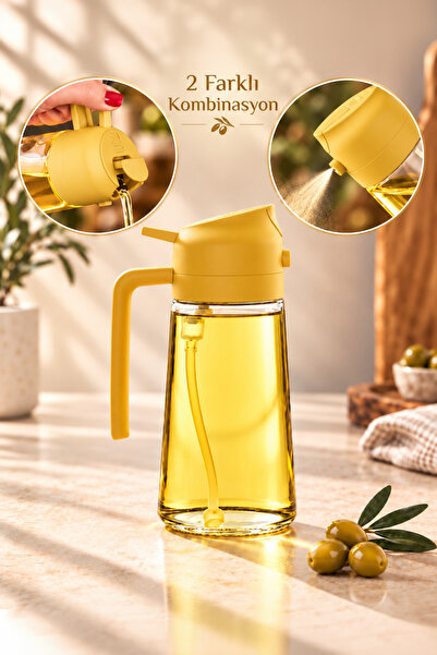 Porsima Alk-3157 Çok Amaçlı Cam Sprey Şişe -yağdanlık Limon Sirke Sos Püskürt...