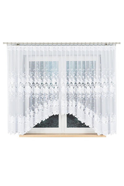 Markizeta KASJANA - firanka gata confecționată - albă - model clasic - 400x160