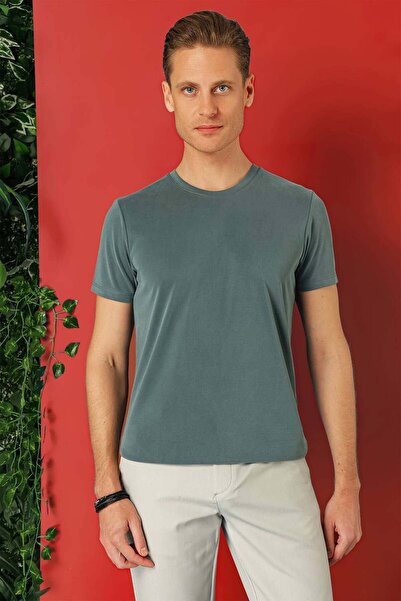 Efor Erkek Ts 878 Slim Fit Gri Spor T-shirt