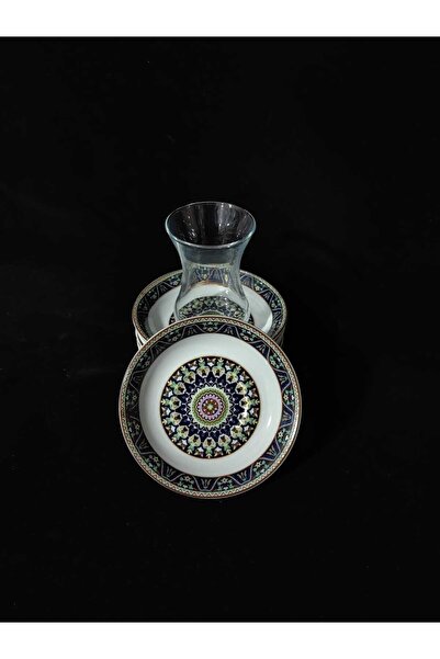 nyshediyelik İsfahan hub leydi porselen 6'lı çay tabağı