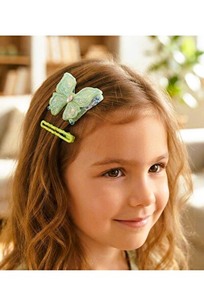 MONİCATİME 2-Piece Butterfly Children's Buckle Set (with Clips)