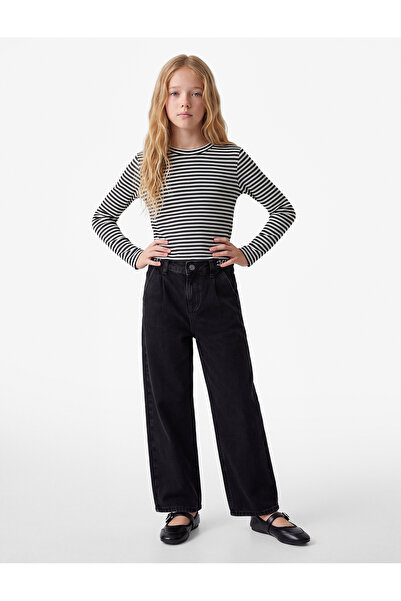 Koton Long Sleeve Crew Neck Camisole Striped T-Shirt