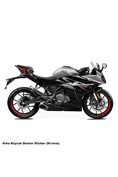 Motiker CFMOTO 250SR ARKA KUYRUK DUMAN PARÇALI KAPLAMA STICKER ETİKET MODELİ