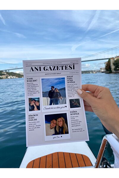 Anı Gazetesi Kişiye Özel – Fotoğraflı Anı Gazetesi, Sevgiliye Özel Romantik Hediye, Çerçevesiz