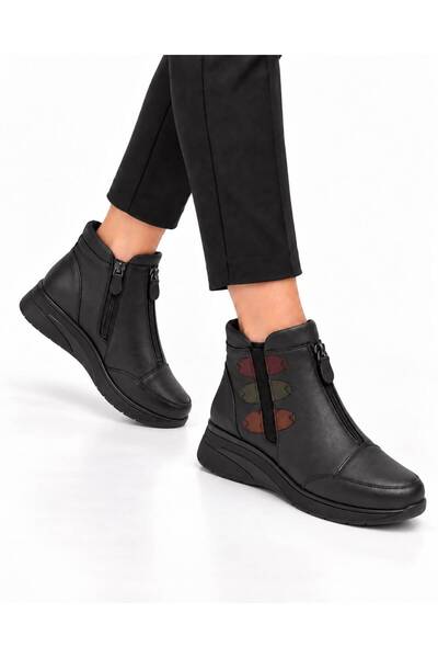 YADE MODA Genuine Leather Full Orthopedic Special Sole Cold Weather Resistant Rubber Sole Mother Boots