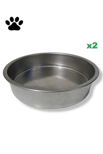 ÜREL Kedi Köpek Geniş Mama Su Kabı Xl Büyük Boy 304 Paslanmaz Çelik 2'li (21....