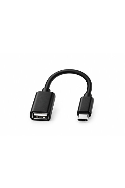 MVLH Type-C to USB 2.0 Dişi OTG Dönüştürücü Adaptör Kablosu Siyah Telefon Tab...