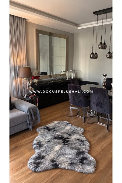 Doğuş Peluş Halı Batik Tavşan Gri Yumuşak Dokulu Peluş Halı Tek Kafa Post