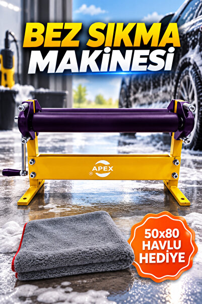 Apex Bez Sıkma Makinesi, Oto Yıkamaların Vazgeçilmezi 40 Cm Bez Sıkma Aparatı...