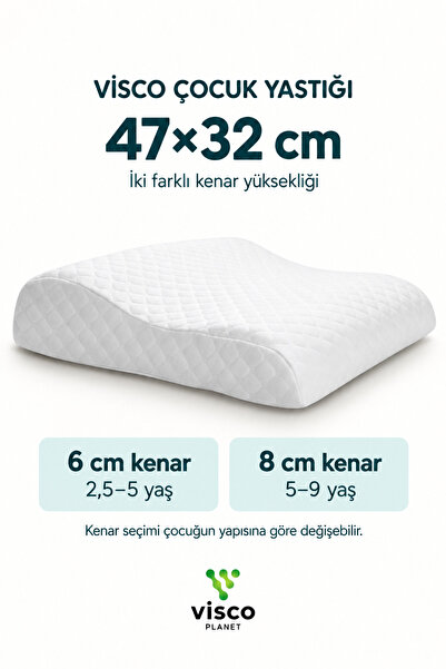 Visco Planet Çocuk Yastığı çocuk boyun yastığı ortopedik çocuk yastığı bebek ...