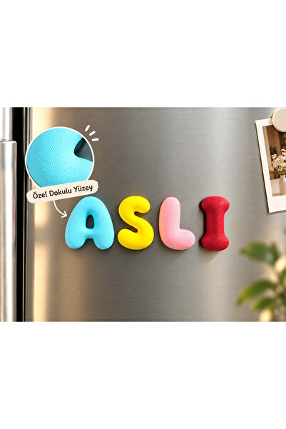 Kişiye Özel Balon Harf Magnet | Renkli 3D Baskı İsim Buzdolabı Süsü 1 HARF