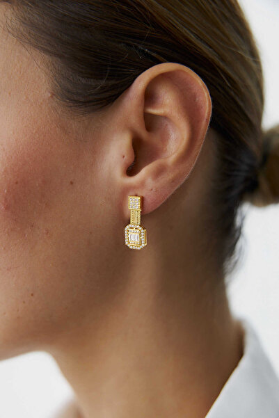 YAVUZ KUYUMCULUK 14 Ayar Altın Trabzon Hasır Baget Küpe