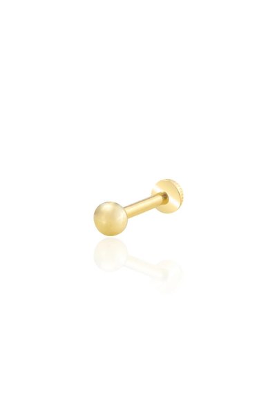 YAVUZ KUYUMCULUK 14 Ayar Altın Top Mat Model Tragus Piercing