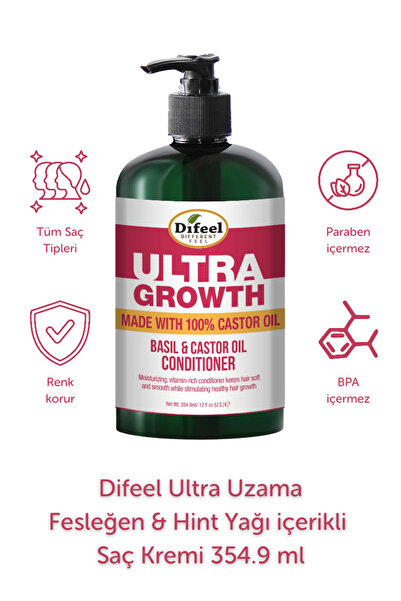 Difeel Ultra Growth Yavaş Uzayan Saçlara Özel Saç Kremi 354.9ml