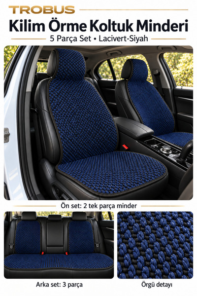 TROBUS Ford Puma 2020 ve Sonrası Premium Örme 5 Parça Minder Terletmez Kaymaz...