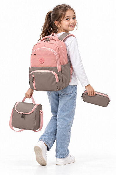 Bevitton First School Bag Set of 3 Girls' Backpack Primary School Bag 8010 Po...