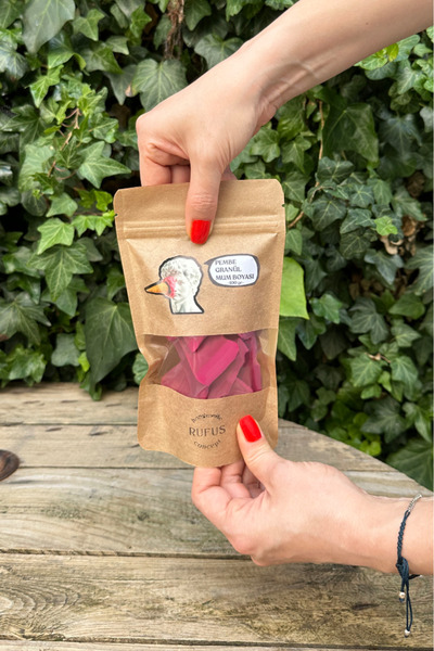 rufus concept Pembe Granül Mum Boyası 100gr