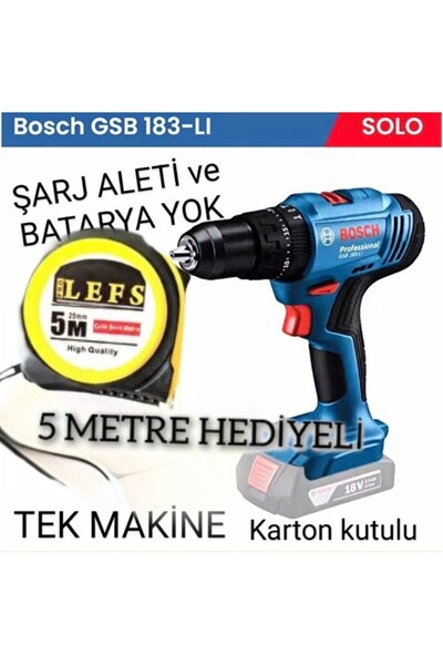 Bosch Gsb 183 Li Darbeli Matkap Vidalama (SOLO) (DİKKAT! ÇANTA , BATARYA VE Ş...