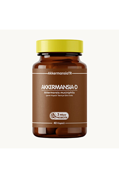 Akkermansiam-D Akkermansia Muciniphila İçeren Takviye Edici Gıda 40 Kapsül Ak...