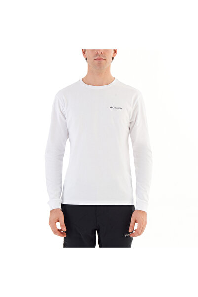 Columbia CSC M BASIC SM LOGO LS TEE Erkek Beyaz Uzun Kollu T-Shirt CS0354-100
