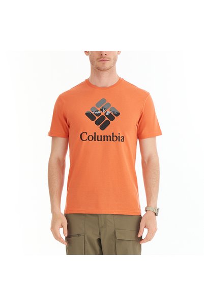 Columbia CS0226 CSC M HOOD NIGHTSCAPE SS TEE Turuncu