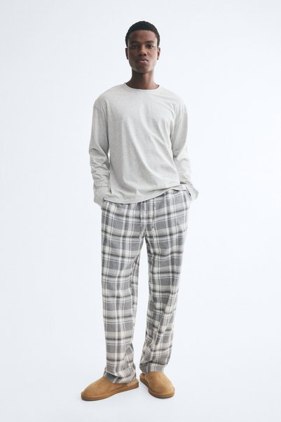 H&M Pamuklu Üst ve Altlı Pijama Takımı