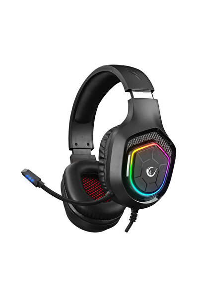 Rampage RM-K90 VECTOR Siyah RGB Led Type-C Gaming Mikrofonlu Oyuncu Kulaklığı...