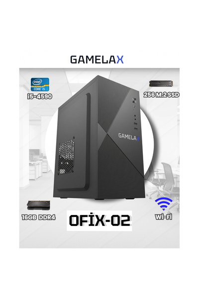Gamelax Ofix-02 Intel Core i5-4590 16GB DDR3 Ram 240GB SSD Wi-Fi Masaüstü Ofi...