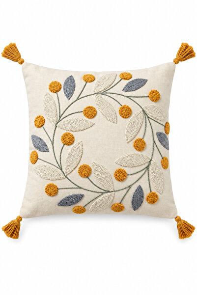 Valmia Home 100% Λουλουδάτο και φυλλώδες στεφάνι Buldan Βαμβάκι τεμαχίων D Με...