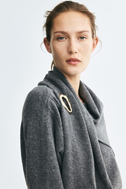 H&M Şal Detaylı Kazak