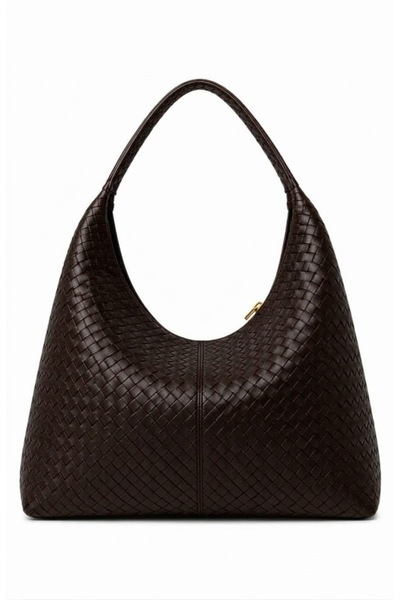 SHIKIRTI BAG STORE حقيبة كتف نسائية كبيرة الحجم باللون البني الحار (45 سم × 2...