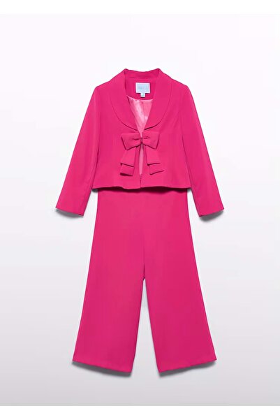 Abel & Lula Girl's Top and Bottom Jacket Pants Set Fusia