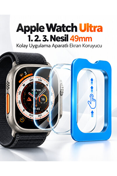 Dexmon Apple Watch Ultra 1. 2. 3. Nesil 49mm Kolay Uygulama Hizalama Aparatlı...