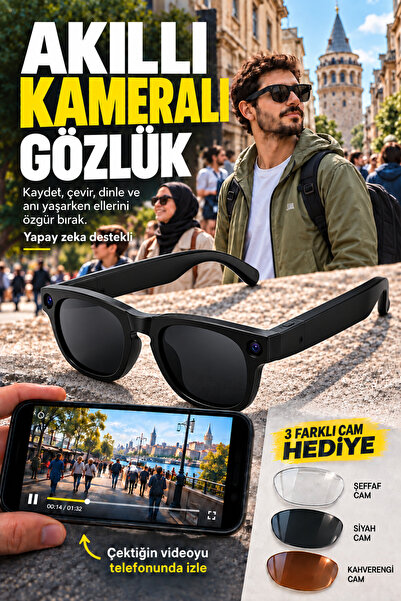 Zineets Ultra HD Eller Serbest Wifi Güneş Gözlük Aksiyon Kamerası Gizli Aİ De...