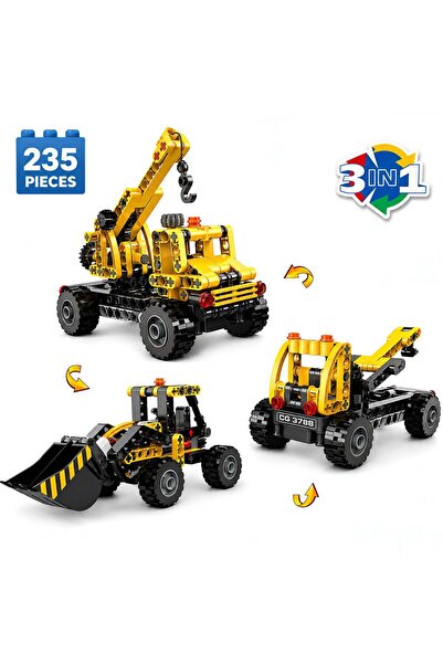 Minibric Set de Constructie Piese Tip Blocuri Construit 235 Piese 3in1 Constr...