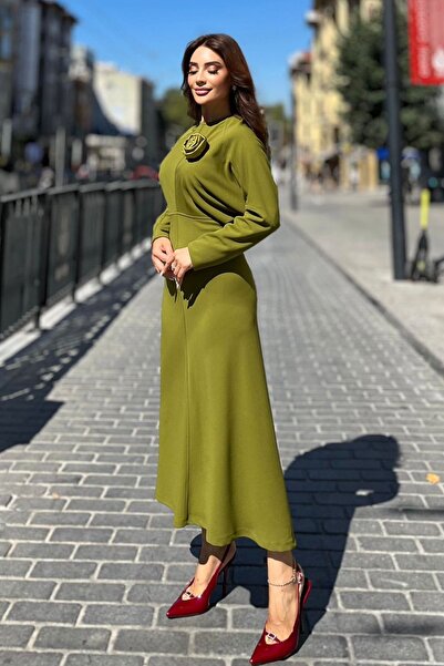 FEVER Çicek broşlu örme elbise