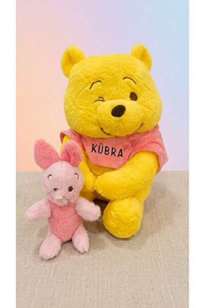 NUREYY AKSESUAR peluş oyuncak winnie sarılı İSİM BASKILI